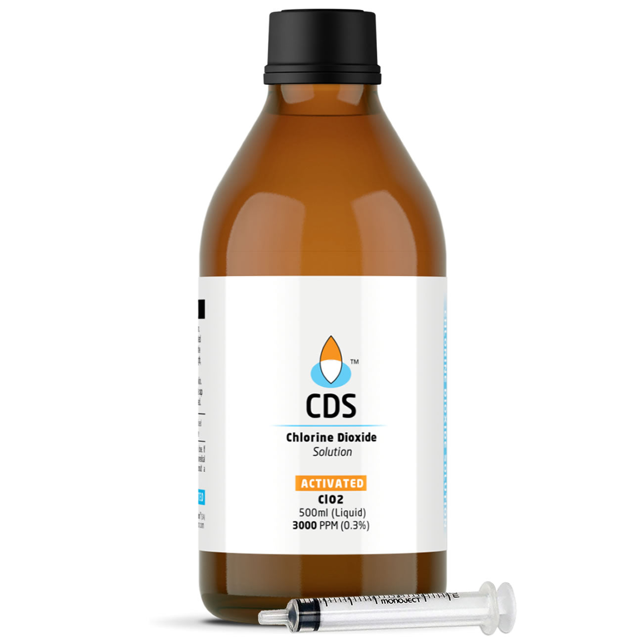 500ml Chlorine Dioxide Solution (CDS)(Miracle Mineral Solution) Glass Bottle